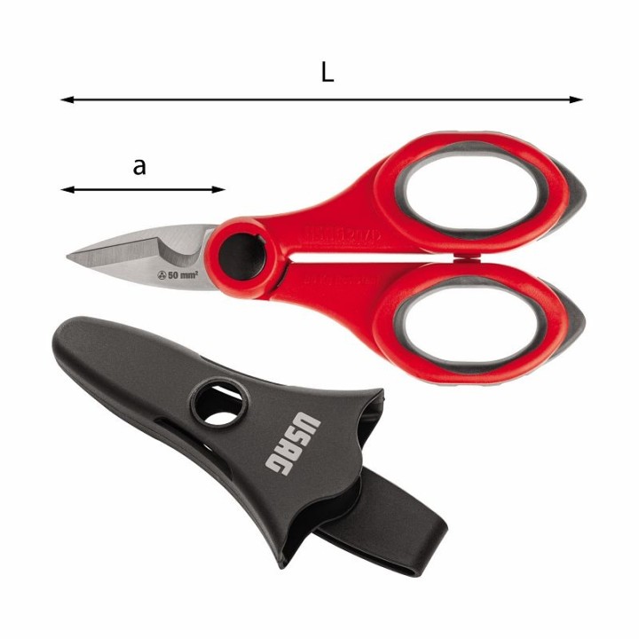 Forbice per elettricisti - lame in acciaio inox usag