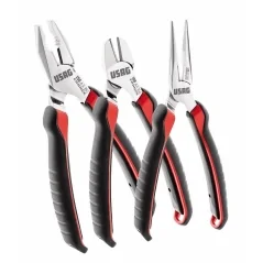 Pince à bec demi-rond droit et coupe diagonale (3 pièces) usag