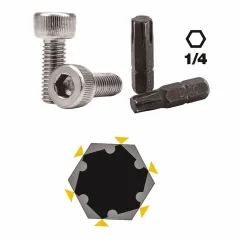 Assortiment d'extracteurs pour vis et écrous hexagonaux endommagés (20 pcs) usag Assortiment d'extracteurs pour vis et écrous hexagonaux endommagés (20 pcs) usag
