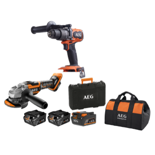Kit 18v brushless trapano con percussione smerigliatrice