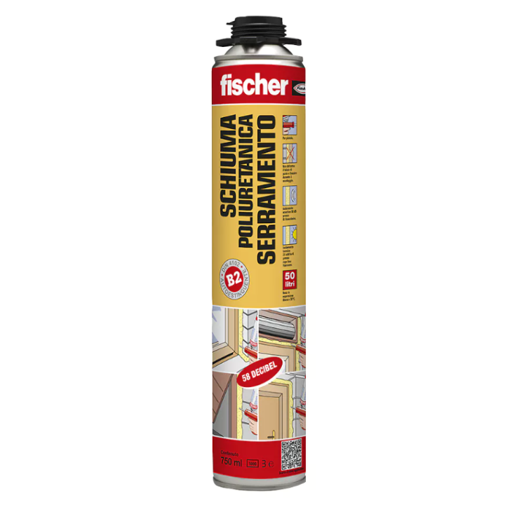 Schiuma poliuretanica serramento pup w 750 pistola fischer