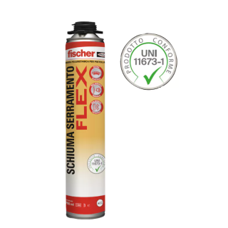 Schiuma poliuretanica per serramento pup flex 750 fischer
