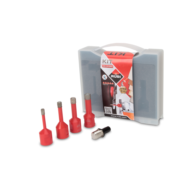 Kit trepans diamant mini drygres rubi