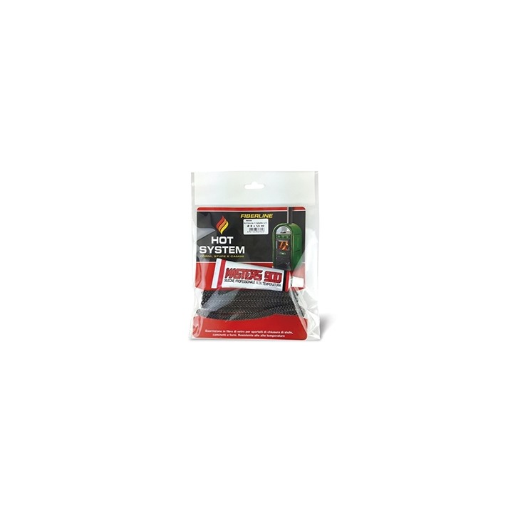 Corda stufe guarnizione vetro §10 mt 1,5 + silicone 60ml