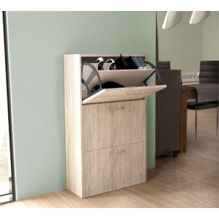 Armoire à chaussures trois portes 'dropdown 3' pin clair cm 59x25x105h