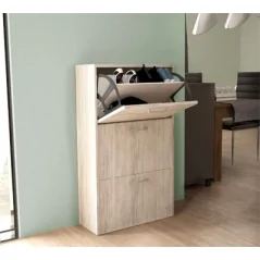 Armoire à chaussures trois portes 'dropdown 3' pin clair cm 59x25x105h