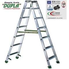 Scala alluminio dupla doppie h215 8+8+p