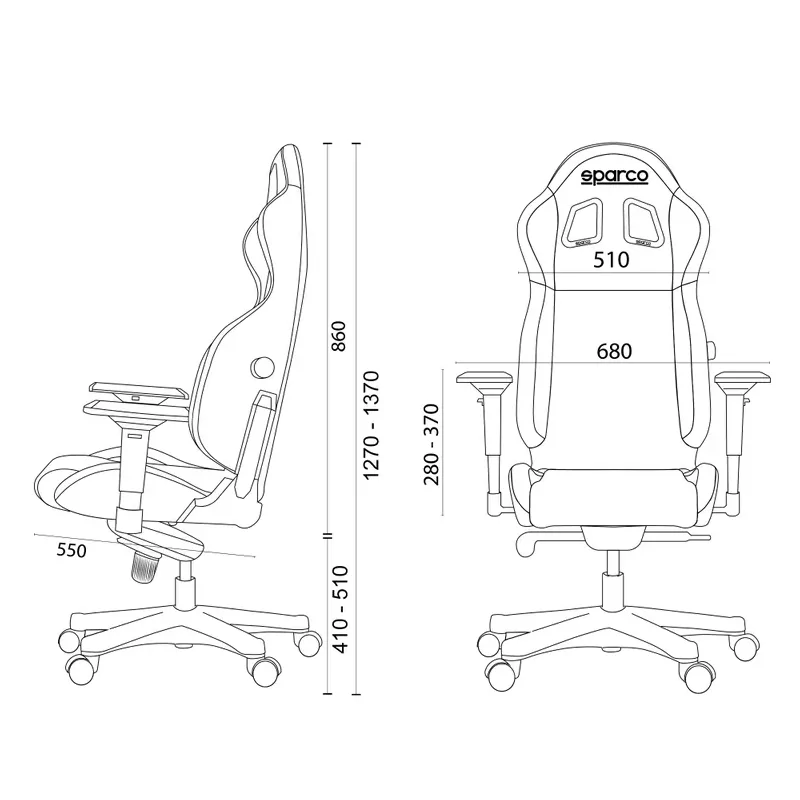 Sparco icon sky gaming / chaise de bureau