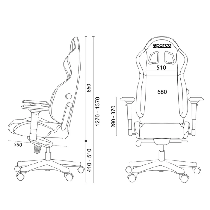 Sparco icon sky gaming / chaise de bureau