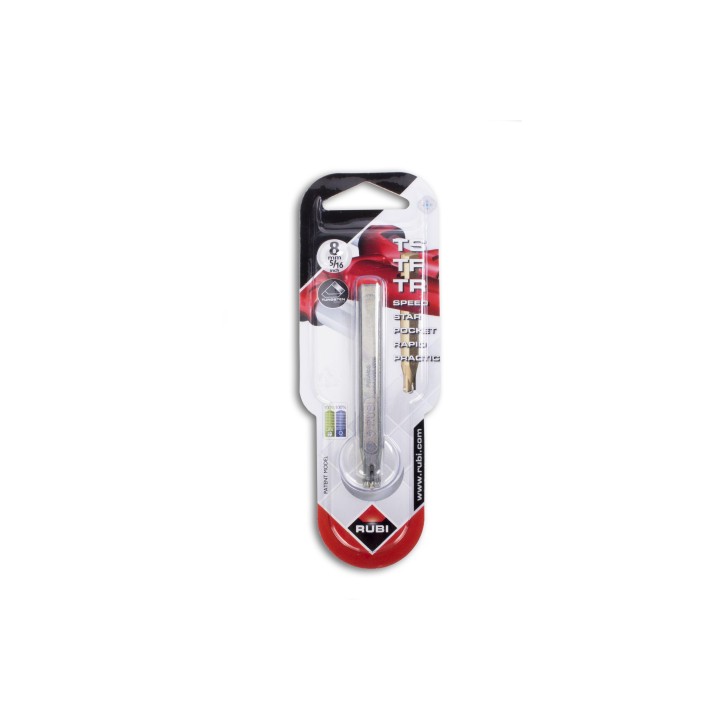 Molette ø 8 mm silver rubi