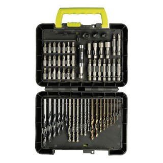 Kit RYOBI rak60ddf avec forets, embouts de vissage et accessoires assortis
