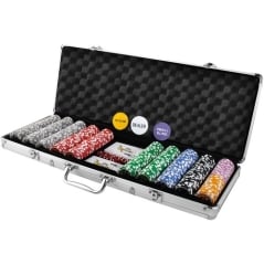 Poker: un set di 500 fiches in una valigia HQ