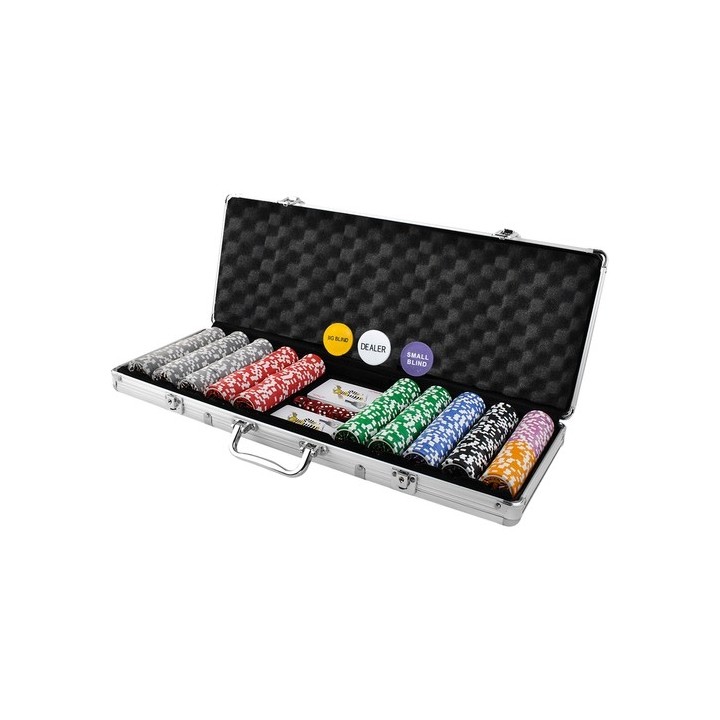 Poker: un set di 500 fiches in una valigia hq