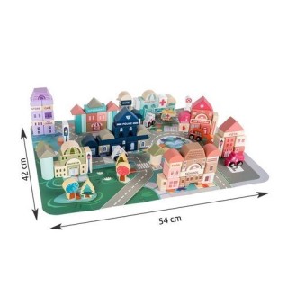 Blocchi di legno - città gioco bambini