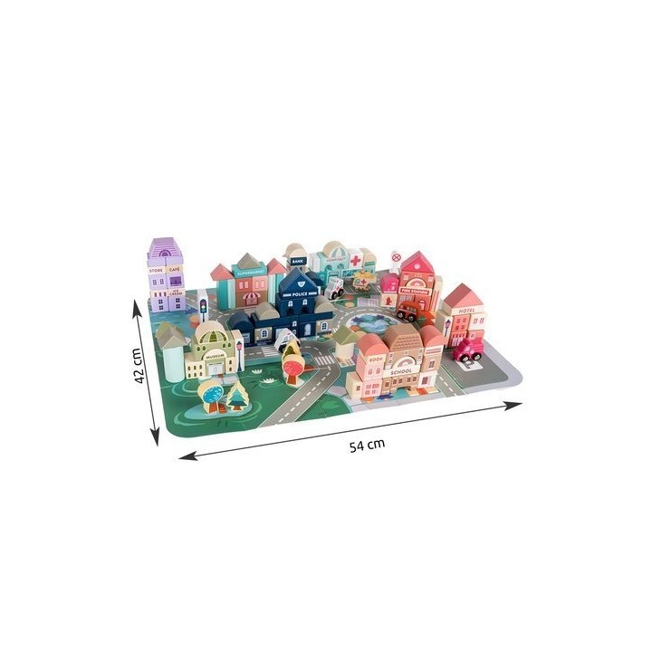 Blocchi di legno - città gioco bambini