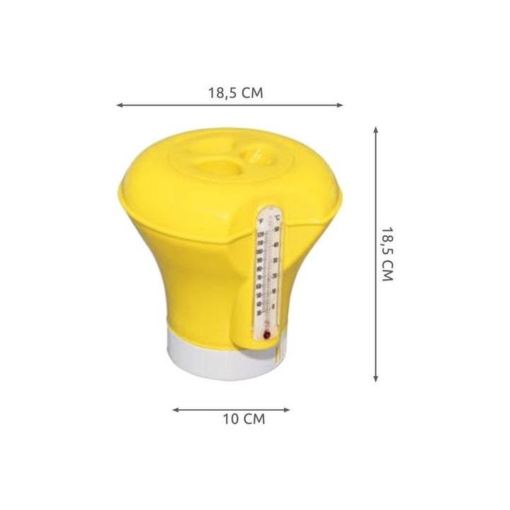 Dispenser chimico galleggiante BESTWAY 58209 con termometro integrato vista dall'alto