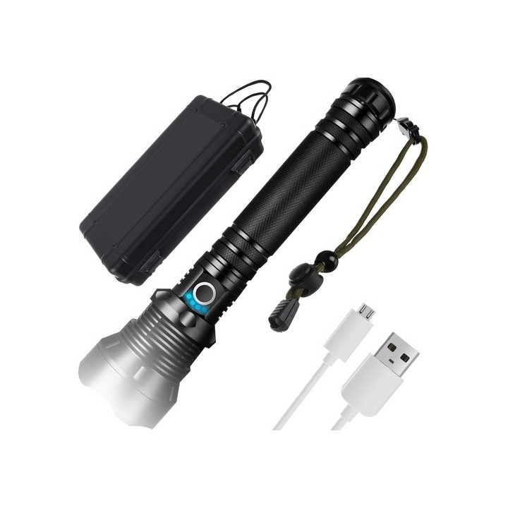Torcia TRIZAND P70 L18547 con due batterie ricaricabili 6800 mAh
