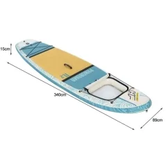 Paddle board sup pannello trasparente bestway 65363 340cm hydro-force panorama