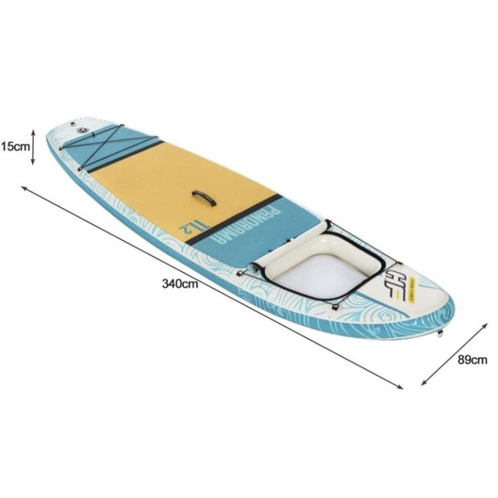 tavola SUP Bestway Hydro-Force Panorama vista dall'alto con finestra centrale
