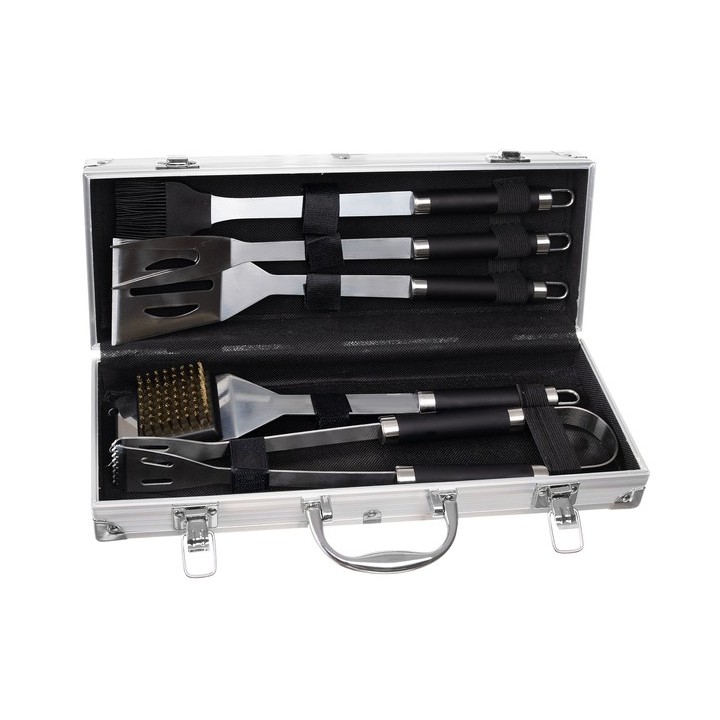 Utensili da barbecue - set di 5 accessori + valigetta