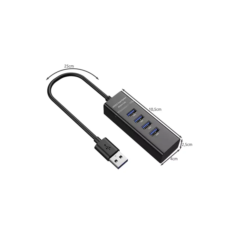 Hub usb - 4 porte usb 3.0 izoxis 19157 Hub usb - 4 porte usb 3.0 izoxis 19157