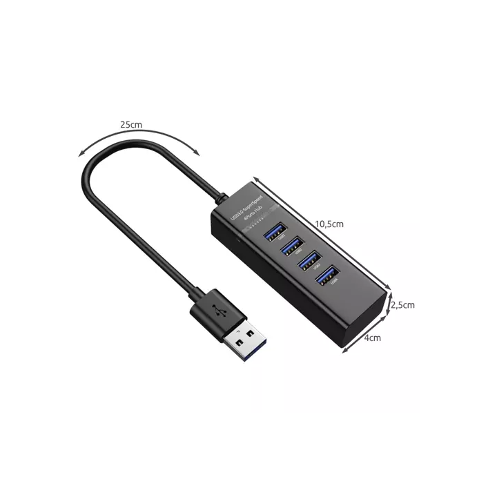 Hub usb - 4 porte usb 3.0 izoxis 19157