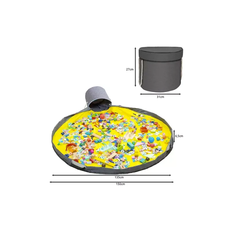 Cestino per giocattoli/blocchi con tappetino kruzzel 19556