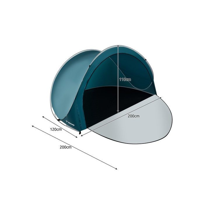 Tenda da spiaggia 200x120x110cm trizand 21267