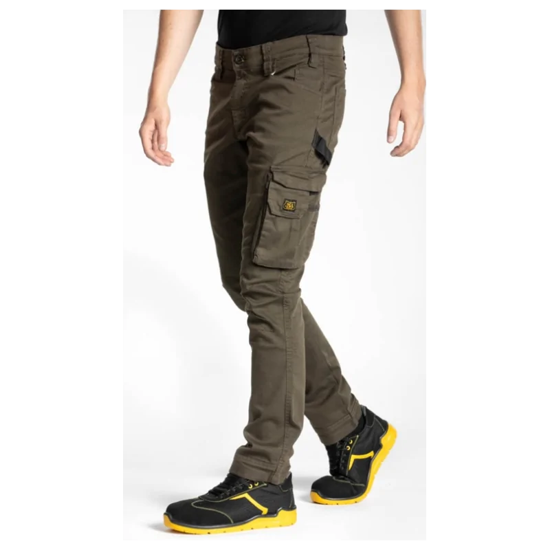 Jeans élastique confort multipoches couleur kaki rica lewis job Jeans élastique confort multipoches couleur kaki rica lewis job