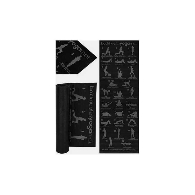 Tapis de yoga fitness avec plan d'exercices