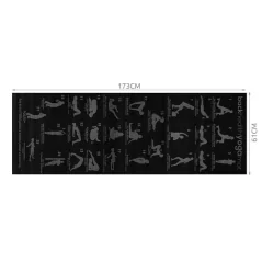 Tapis de yoga fitness avec plan d'exercices