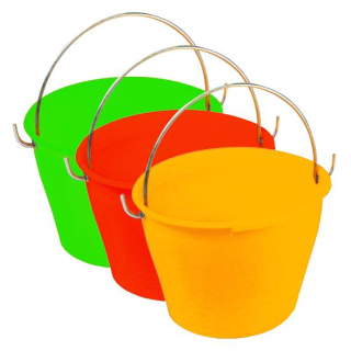 Seau en plastique pour les constructeurs