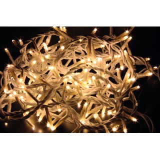 180 LED BIANCO CALDO C/CAVO BIANCO E GIOCHI L., CAVO ALIM. MT.1,5 - CAVO LUCI MT.5