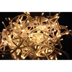 180 LED BIANCO CALDO C/CAVO BIANCO E GIOCHI L., CAVO ALIM. MT.1,5 - CAVO LUCI MT.5