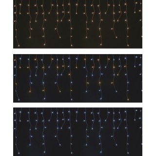 TENDA SFALSATA 128 LED CM.350X80, 2 COL. PROGRAMMABILI C/CONTROLLER, BIANCO FREDDO E CALDO, PROLUNG., C/TRASF.