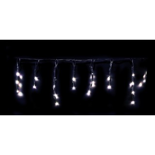 TENDA BOA SFALSATA CON GHIACCIOLINI LED BIANCHI, L. 11M , H.MAX. 0,12M , 495 LED, 180 CALATE C/TRASF. IP44