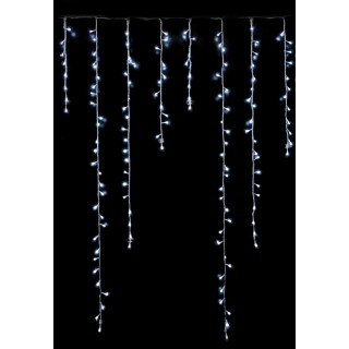 TENDA SFALSATA 680 LED BIANCHI EFFETTO NEVICATA REGOLABILE, 6 X 1,5 M , C/TRASF IP44