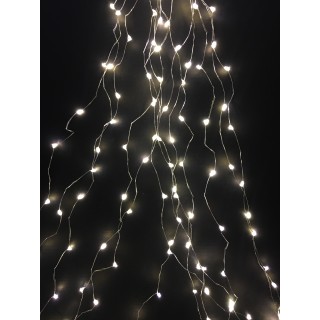 CASCATA DIAMOND 360 LED BIANCO CALDO, 2 MT, CAVO ALIM. 5 MT, CON TRASF. IP20