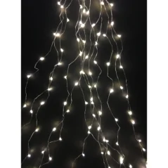 CASCATA DIAMOND 360 LED BIANCO CALDO, 2 MT, CAVO ALIM. 5 MT, CON TRASF. IP20