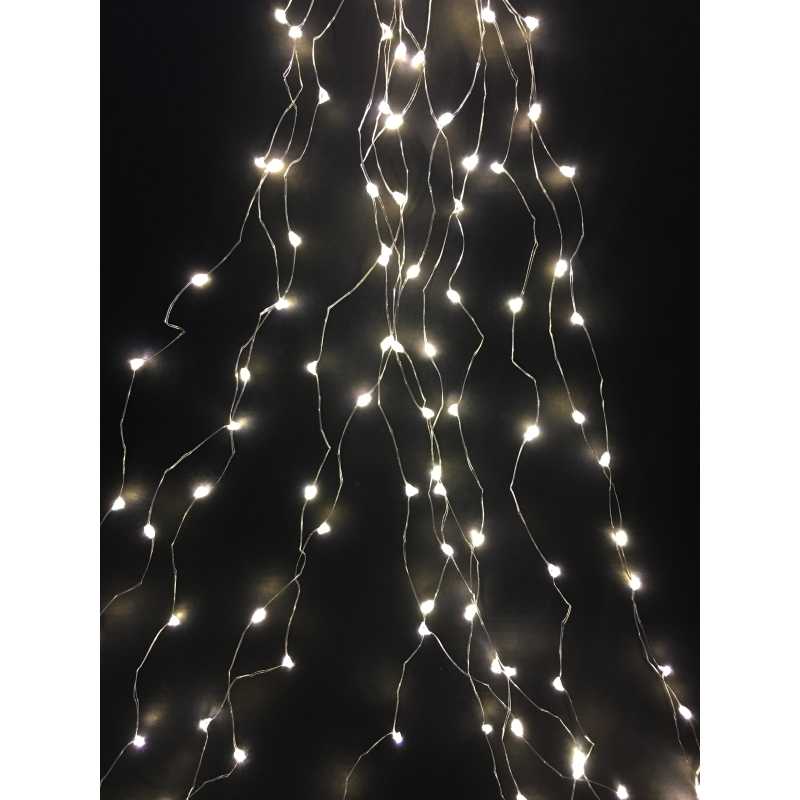 CASCATA DIAMOND 360 LED BIANCO CALDO, 2 MT, CAVO ALIM. 5 MT, CON TRASF. IP20 CASCATA DIAMOND 360 LED BIANCO CALDO, 2 MT, CAVO ALIM. 5 MT, CON TRASF. IP20