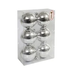 6 SFERE PLASTICA PLASTICA D.80 IN SCAT. ARG. LISCE