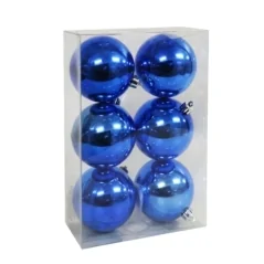 6 SFERE PLASTICA PLASTICA D.80 IN SCAT. BLU LISCE
