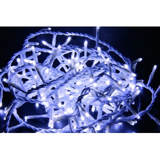180 LED BIANCHI C/CAVO BIANCO E GIOCHI L., CAVO ALIM. MT.1,5 - CAVO LUCI MT.5
