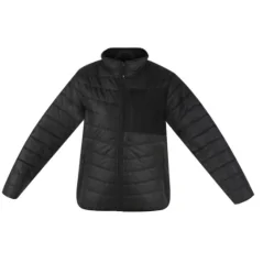 Giacca poliestere inserti softshell nero