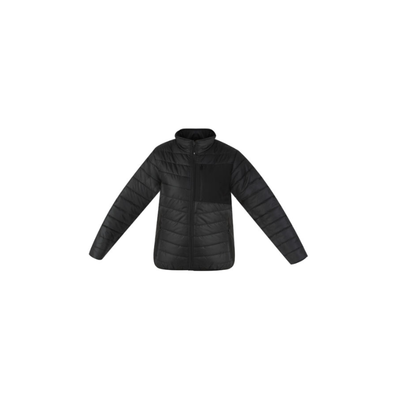 Giacca poliestere inserti softshell nero
