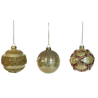 SFERA VETRO CARDINAL 80MM CHAMPAGNE, MOD. ASS.