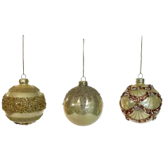 SFERA VETRO CARDINAL 80MM CHAMPAGNE, MOD. ASS.