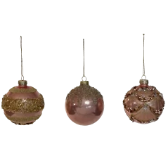 SFERA VETRO CARDINAL 80MM SOFT ROSE, MOD. ASS.