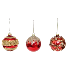 SFERA VETRO CARDINAL 80MM RED, MOD. ASS.