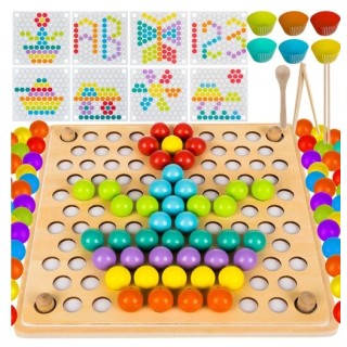 Puzzle con perline di legno
